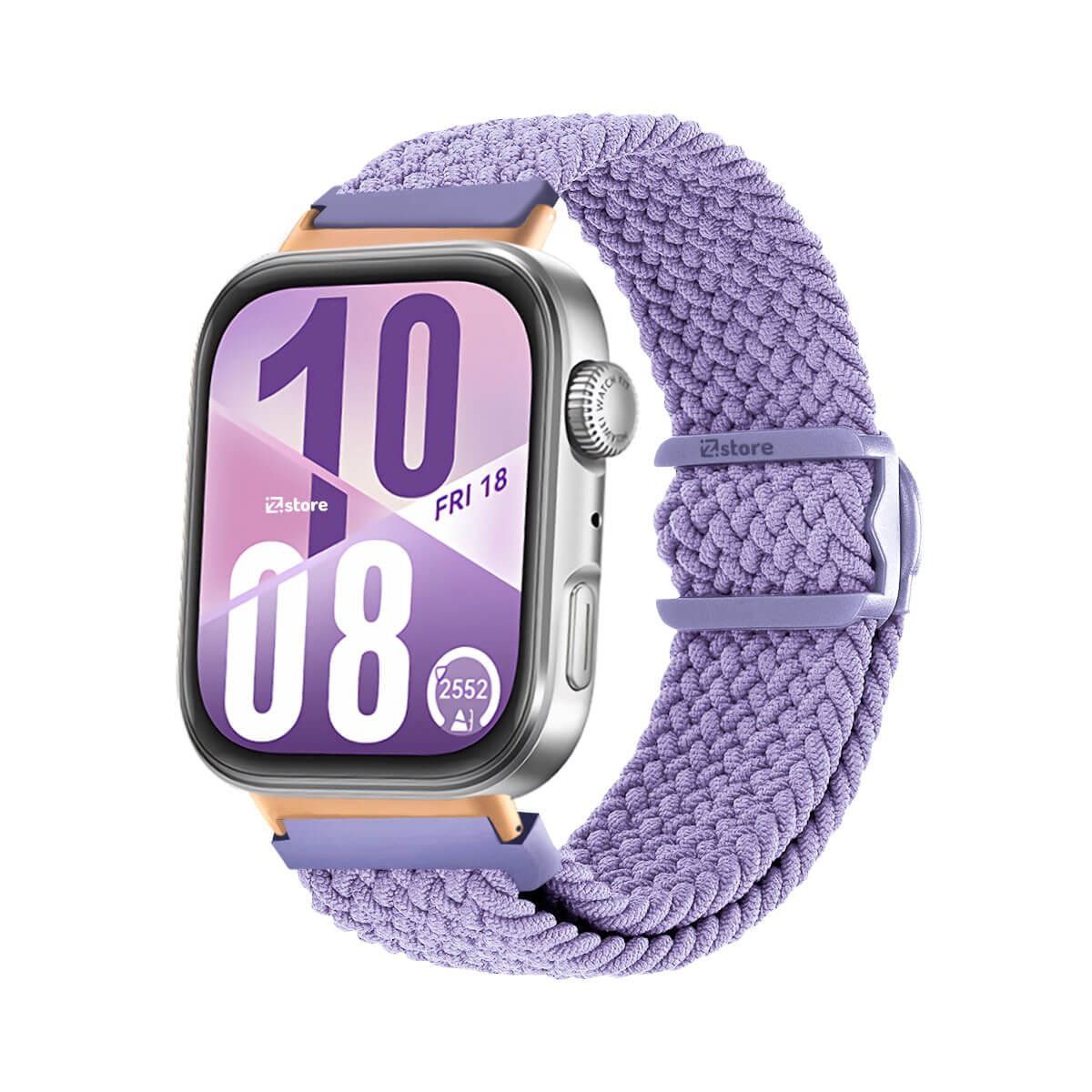 GENERICO - Correa de Nylon Para Huawei Watch Fit 4 Broche PVC Gold Rose Lila