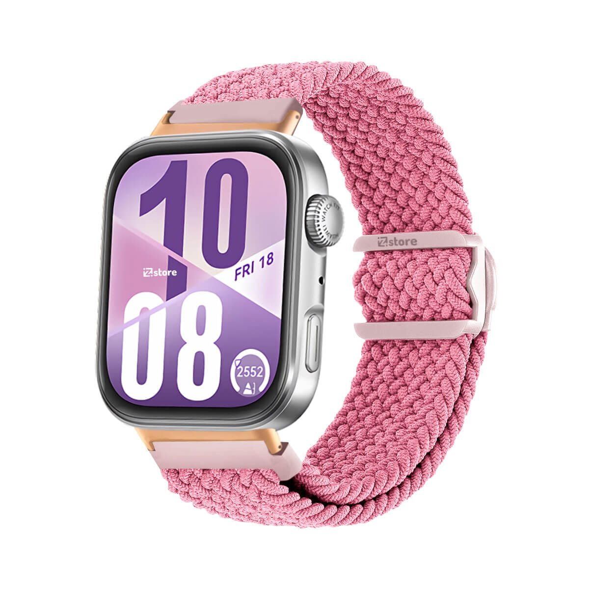 GENERICO - Correa de Nylon Para Huawei Watch Fit 4 Broche PVC Gold Rose Rosado