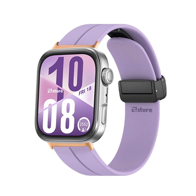 GENERICO - Correa Silicona Para Huawei Watch Fit 4 Broche Magnetico Gold Rose Lila