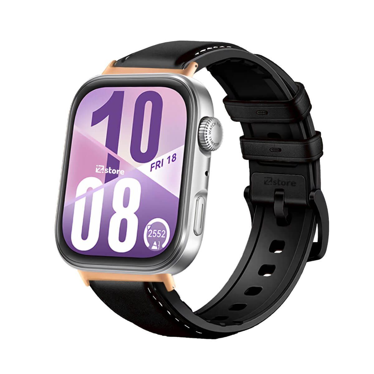 GENERICO - Correa de Cuero Para Huawei Watch Fit 4 Gold Rose Negro