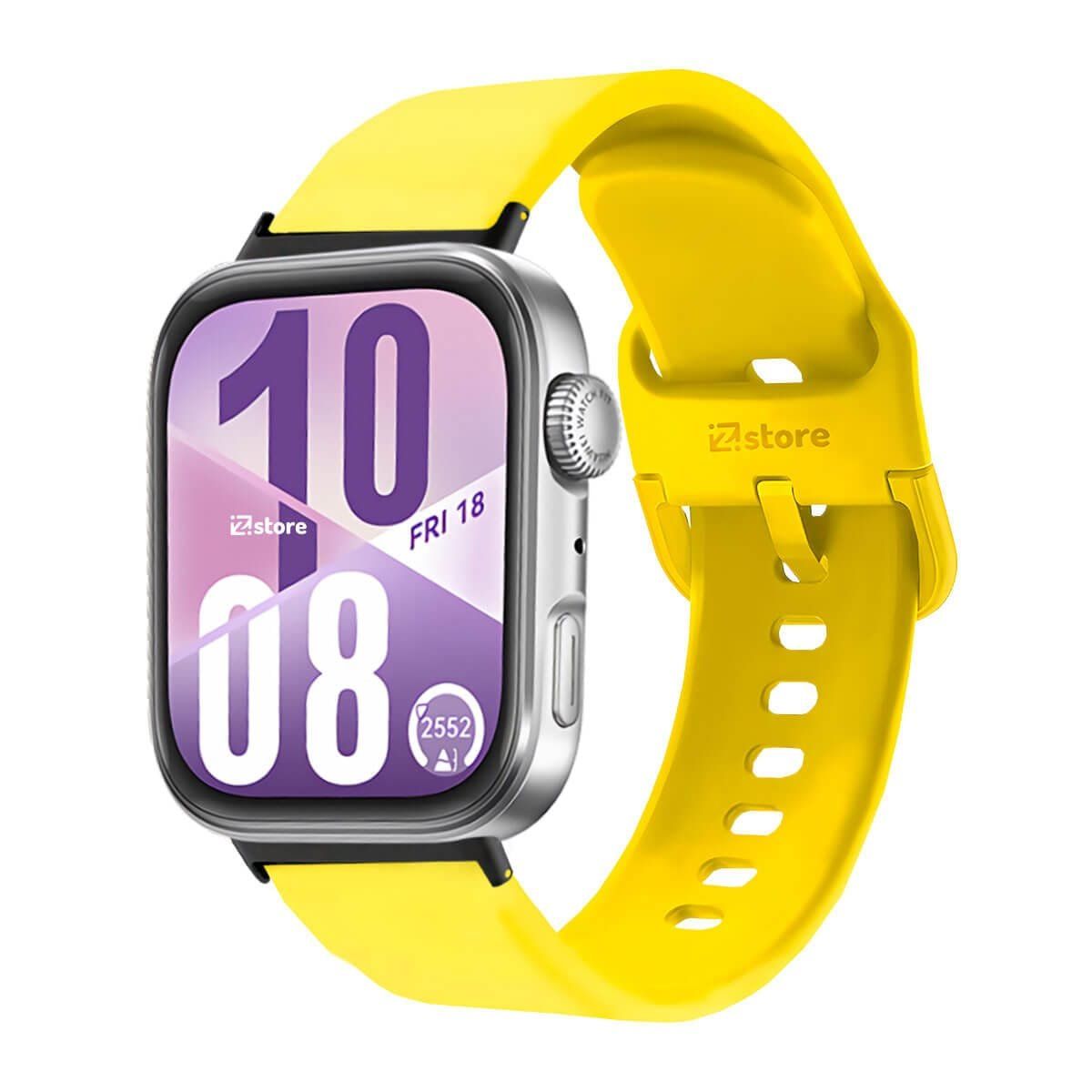 GENERICO - Correa Silicona Para Huawei Watch Fit 4 Hebilla Black Amarillo