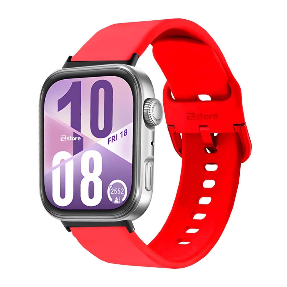 GENERICO - Correa Silicona Para Huawei Watch Fit 4 Hebilla Black Rojo