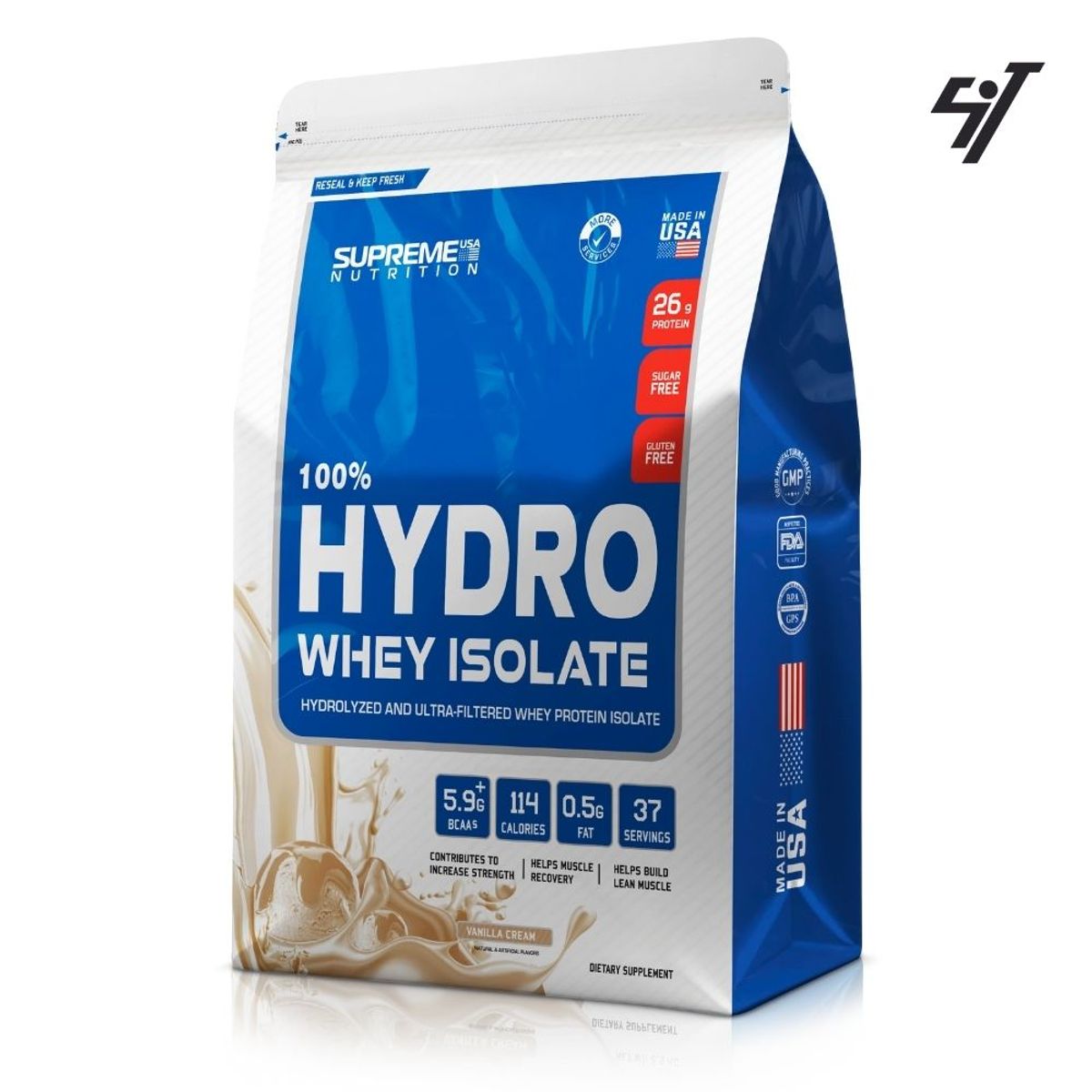 SUPREME NUTRITION - 100% Hydro Whey Isolate Vainilla 5.5 lb