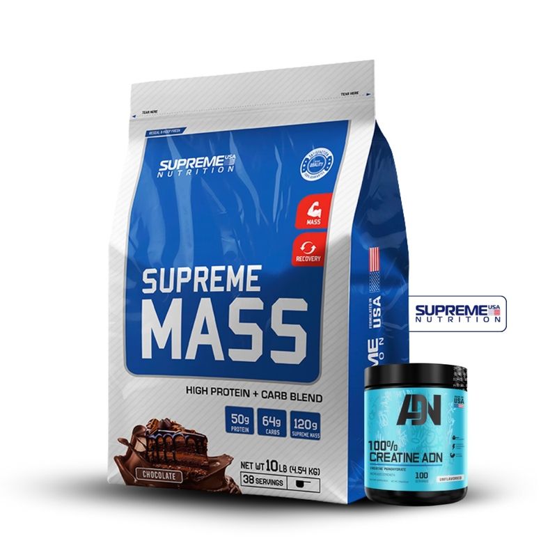 SUPREME NUTRITION - Supreme Mass 10Lb Chocolate+Creatina Adn 250Gr
