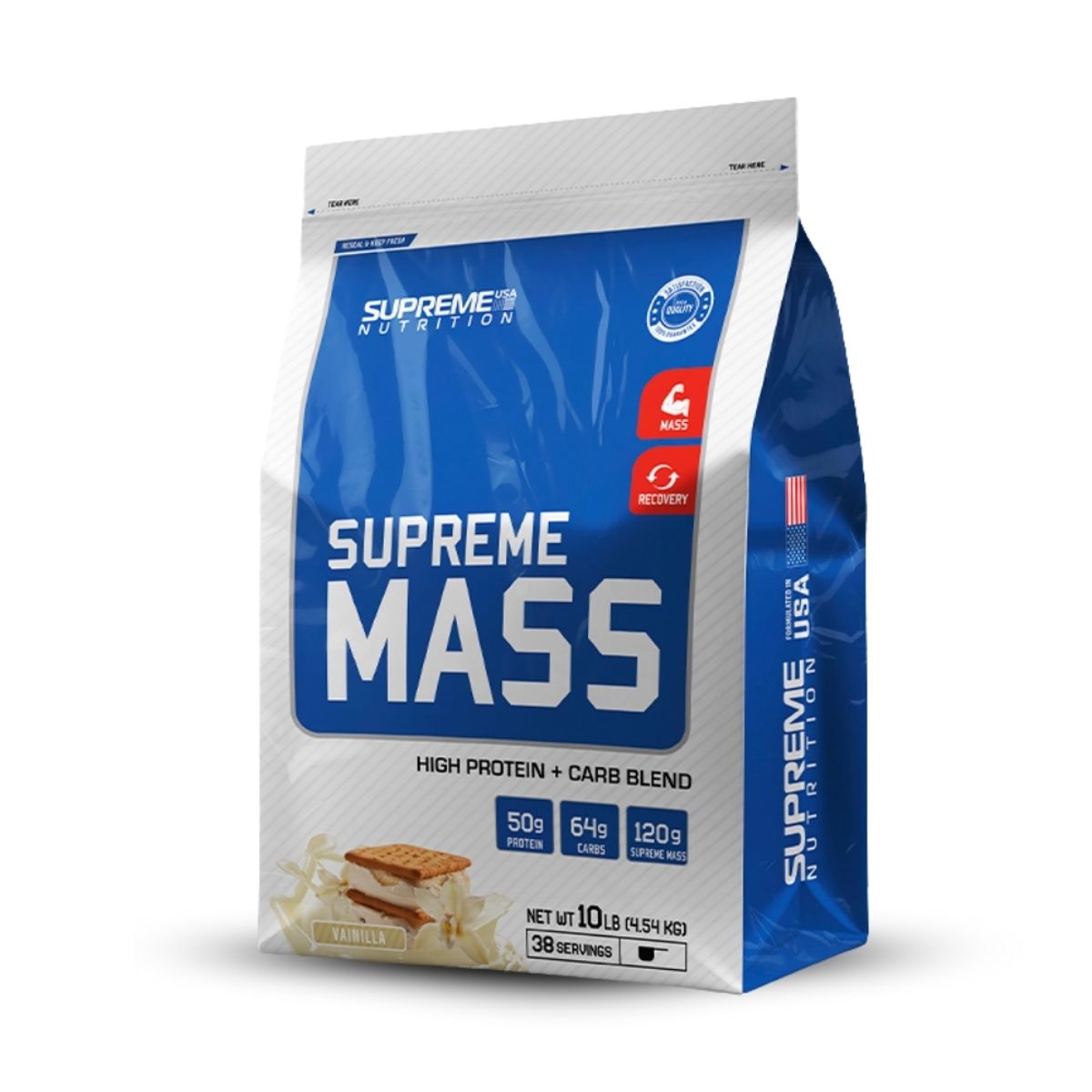 SUPREME NUTRITION - Supreme Mass 10Lb Vainilla+Creatina Dorian Yates 300Gr