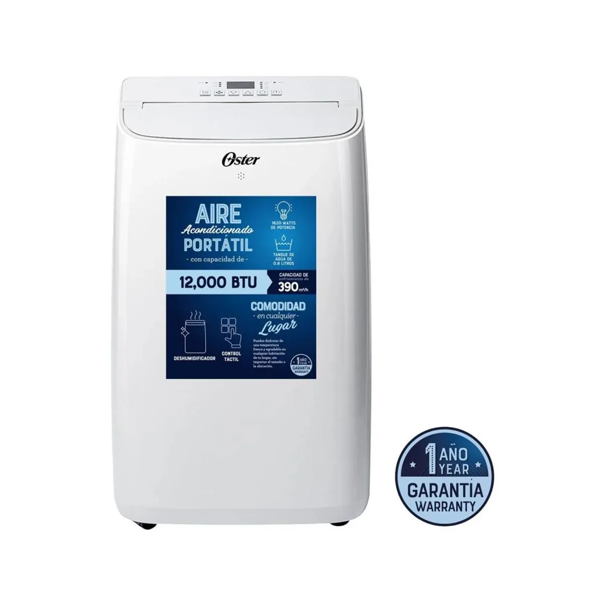 OSTER - Aire Acondicionado Portátil Oster 12,000 BTU PACPOR1210FWE
