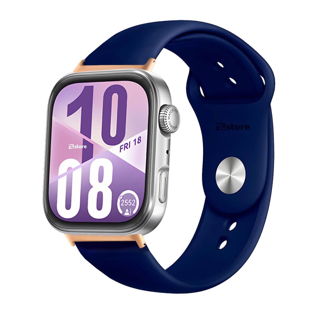 GENERICO - Correa Silicona Para Huawei Watch Fit 4 Broche Metal Gold Rose Azul Oscuro
