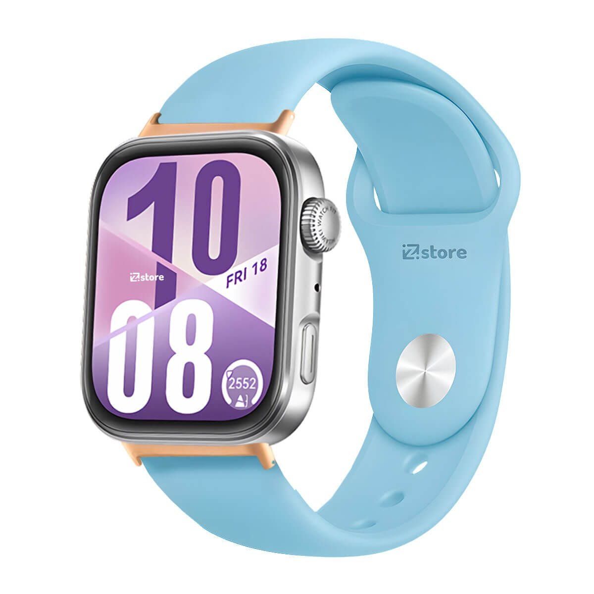 GENERICO - Correa Silicona Para Huawei Watch Fit 4 Broche Metal Gold Rose Celeste Cielo