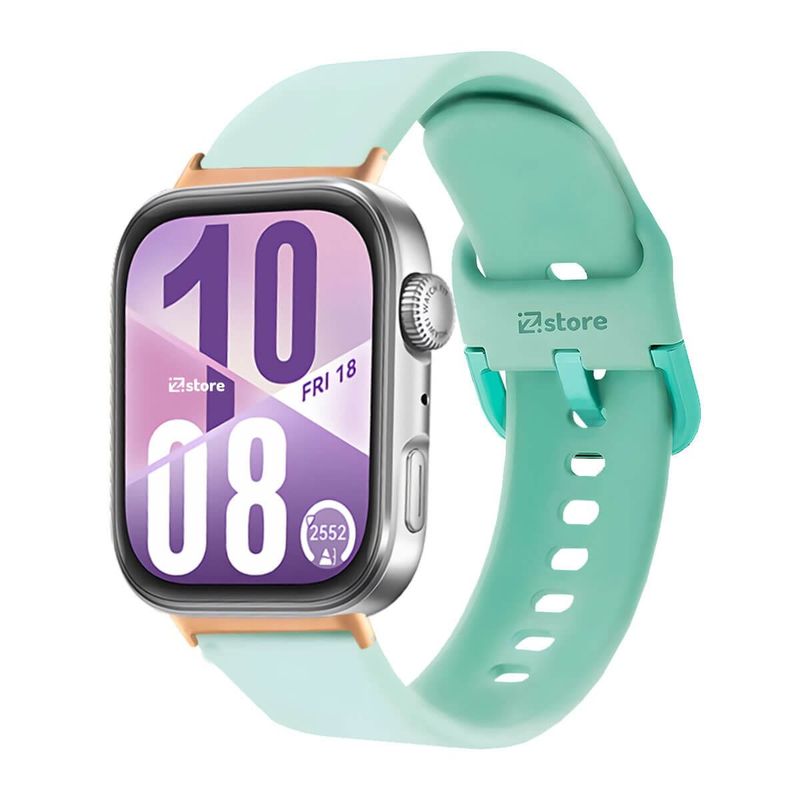 GENERICO - Correa Silicona Para Huawei Watch Fit 4 Hebilla Gold Rose Verde Esmeralda