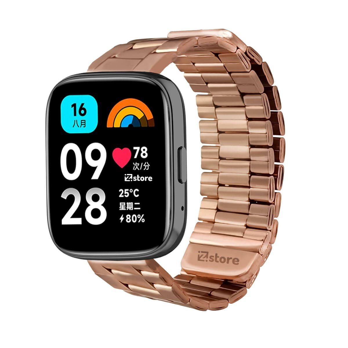 GENERICO - Correa de Metal Para Redmi Watch 3 Active gold rose