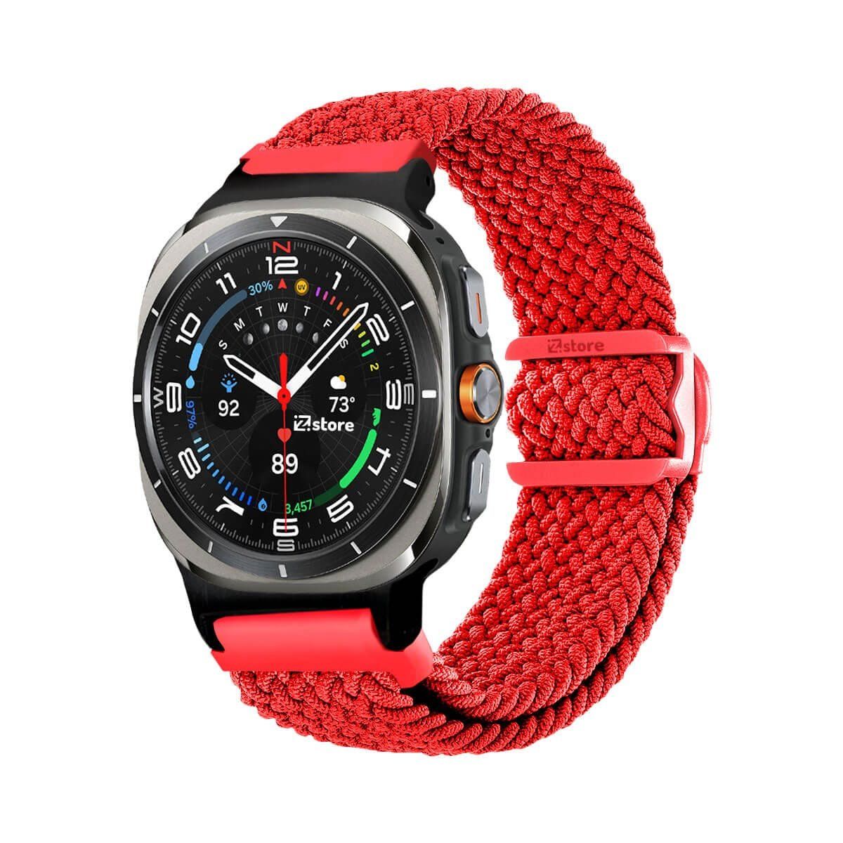 GENERICO - Correa de Nylon Para Samsung Galaxy Watch Ultra Rojo