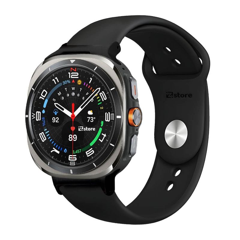 GENERICO - Correa Silicona Para Samsung Galaxy Watch Ultra Broche Negro