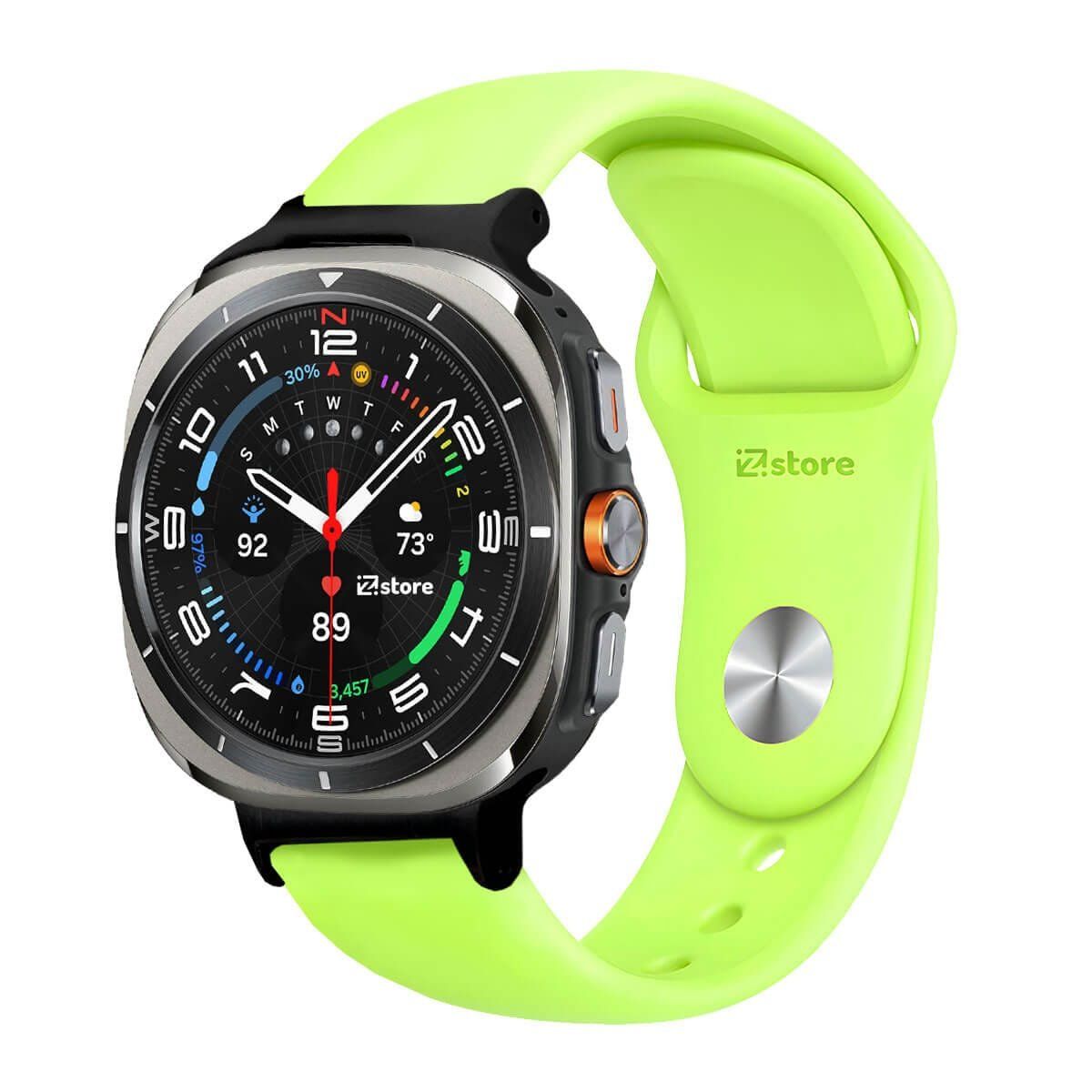 GENERICO - Correa Silicona Para Samsung Galaxy Watch Ultra Broche Verde Limon