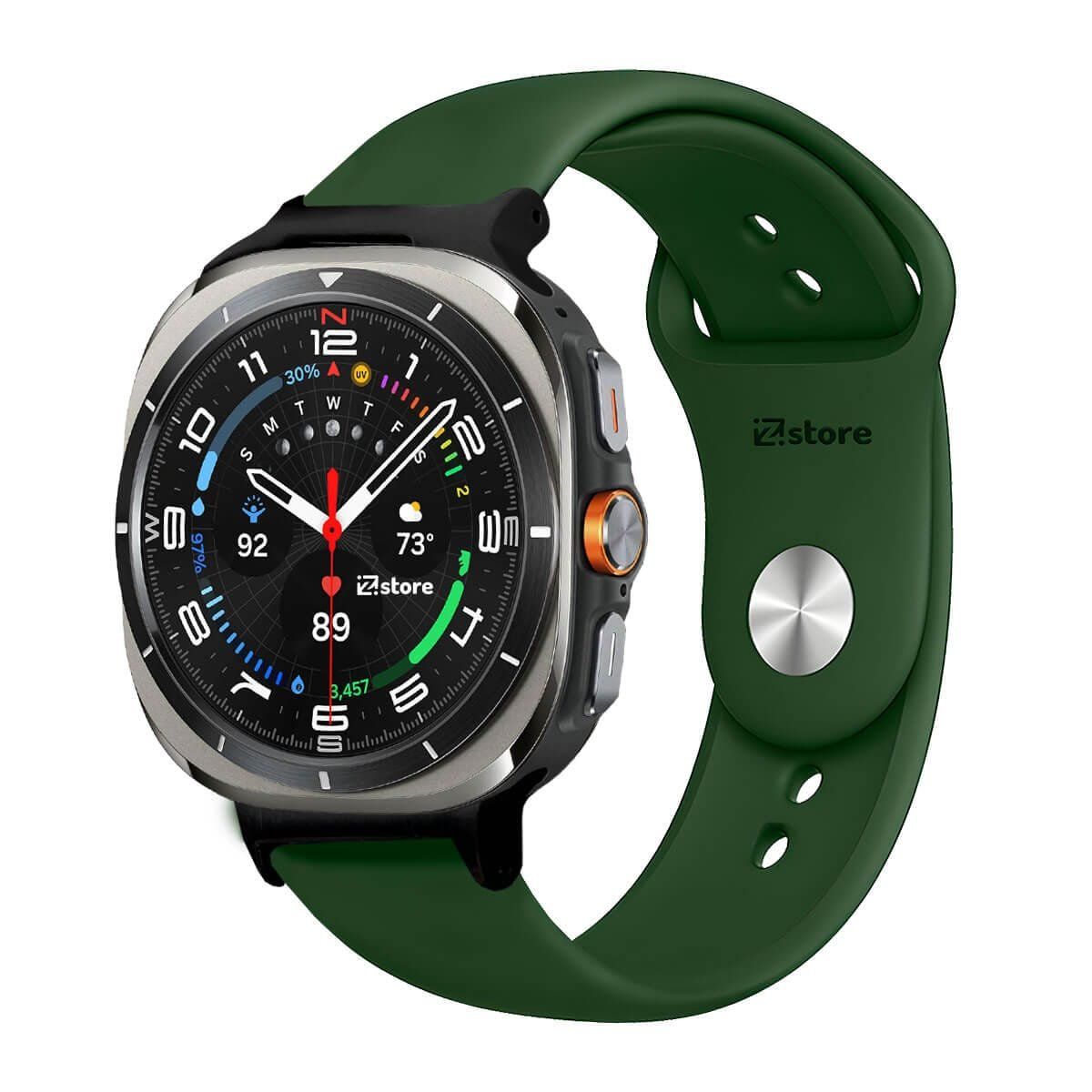 GENERICO - Correa Silicona Para Samsung Galaxy Watch Ultra Broche Verde Militar