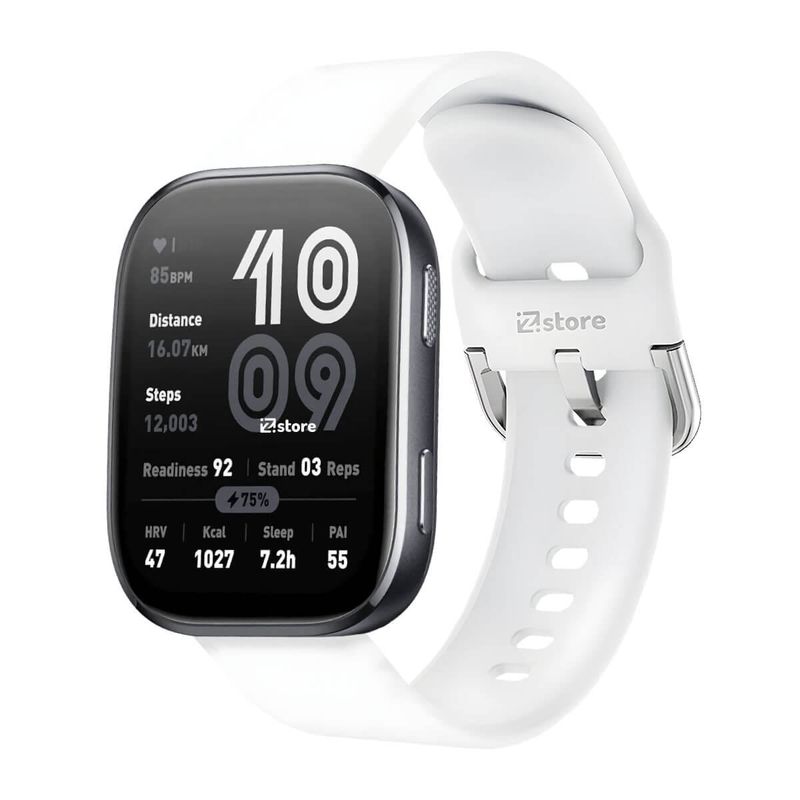 GENERICO - Correa Silicona Para Amazfit Bip 6 Hebilla Blanco