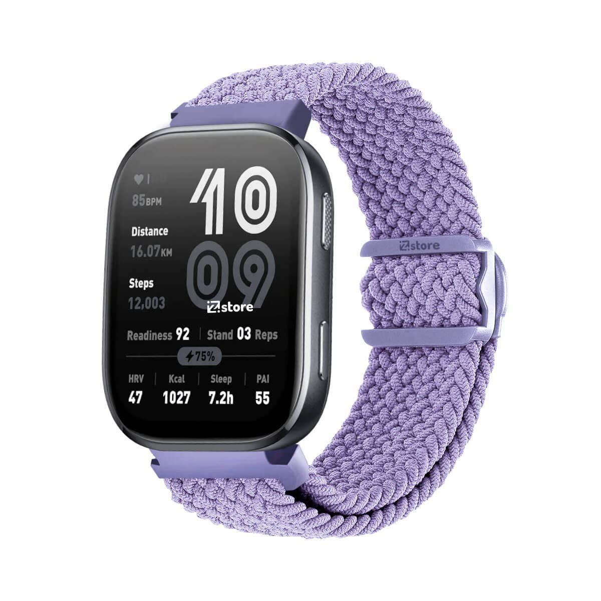 GENERICO - Correa de Nylon Para Amazfit Bip 6 Broche PVC Lila