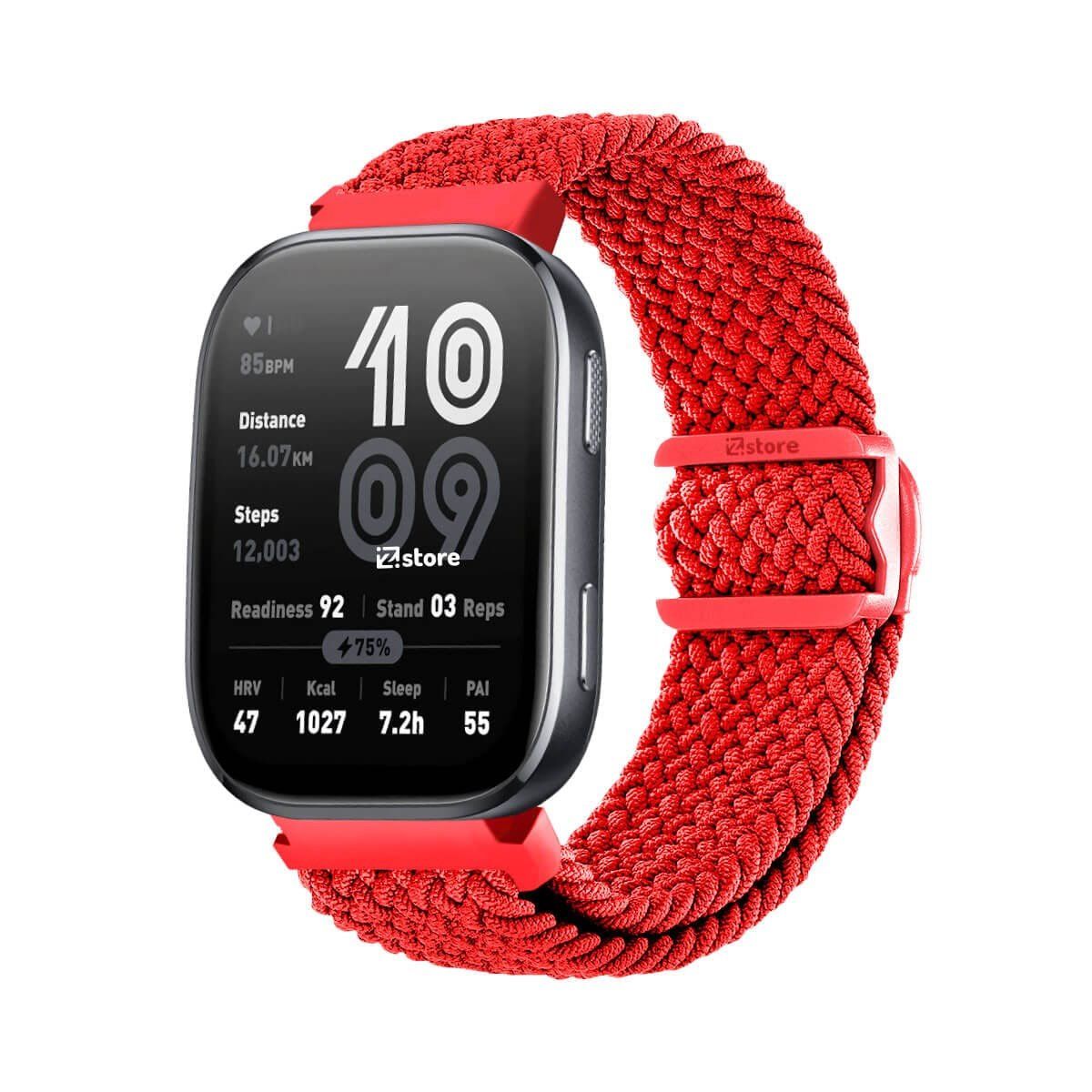 GENERICO - Correa de Nylon Para Amazfit Bip 6 Broche PVC Rojo