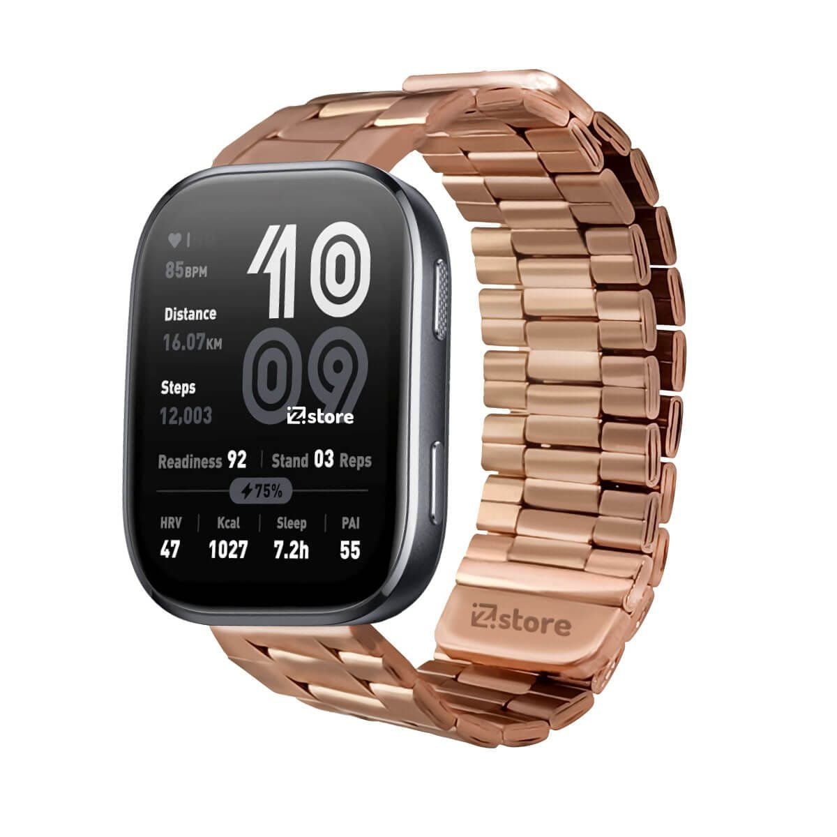 GENERICO - Correa de Metal Para Amazfit Bip 6 Magnetico gold rose