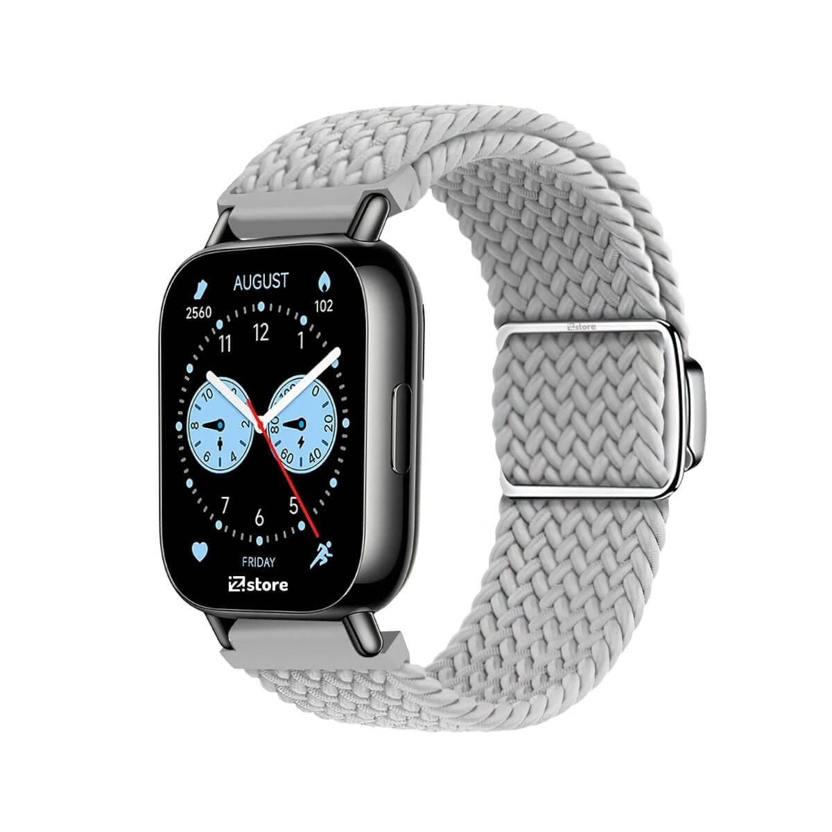 GENERICO - Correa de Nylon Para Redmi Watch 5 Lite con Broche Magnético gris claro