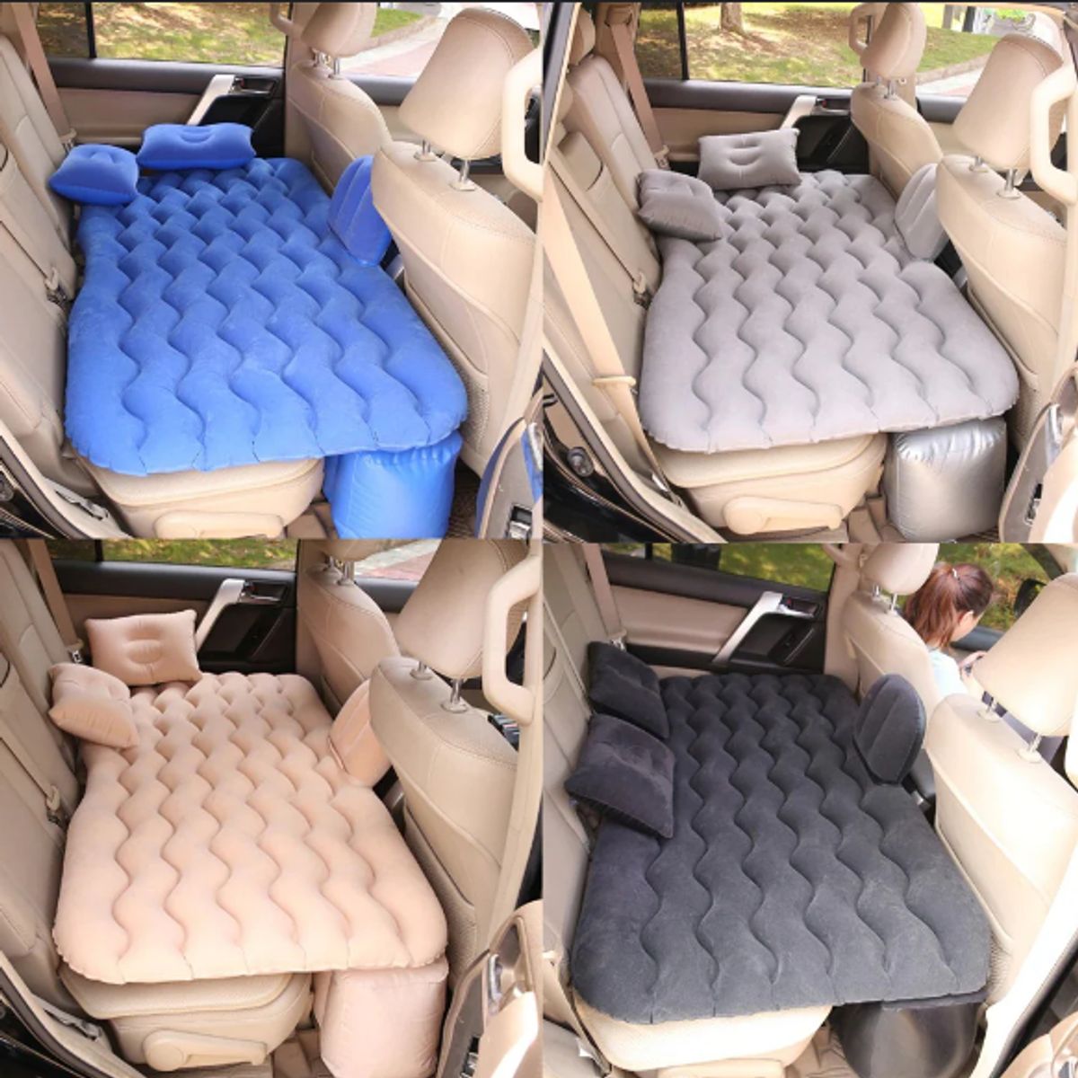 GENERICO - Colchon Inflable para Auto crema