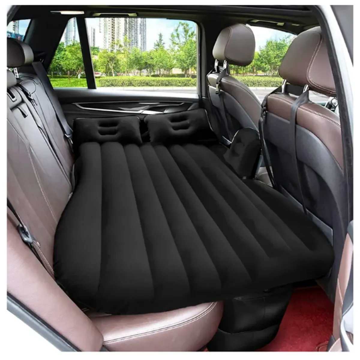 GENERICO - Colchon Inflable para Auto negro