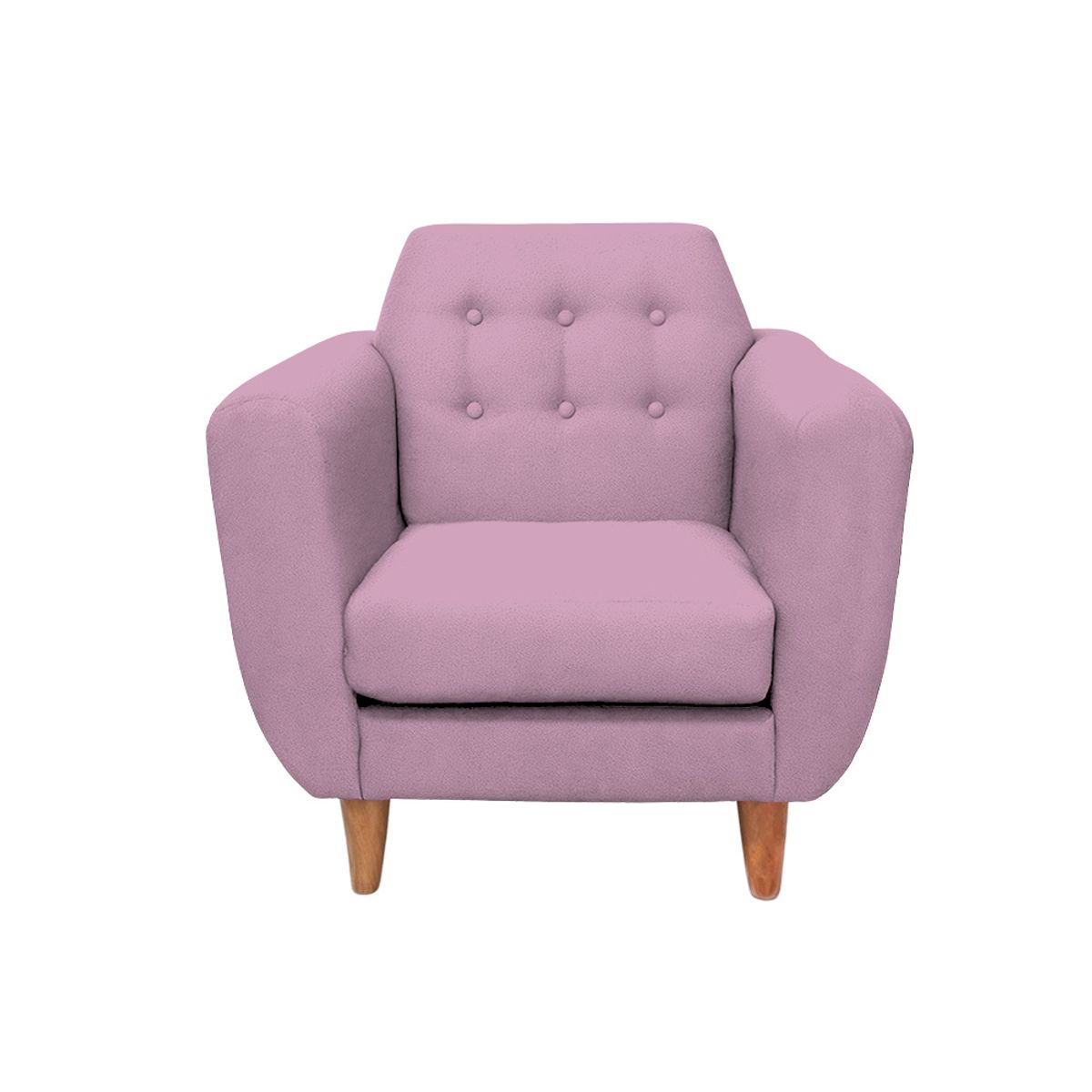 BARAKA HOME - Sofá Vintage Sofía 1 Cuerpo - Rosado