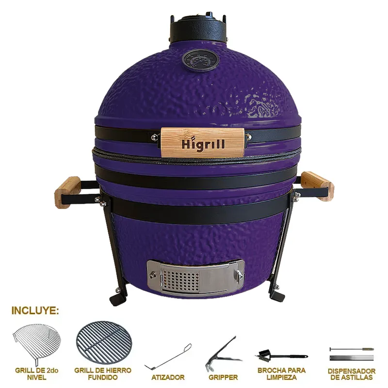 HIGRILL - Kamado 16 Pulgadas Higrill Parrilla Multifuncional Morado