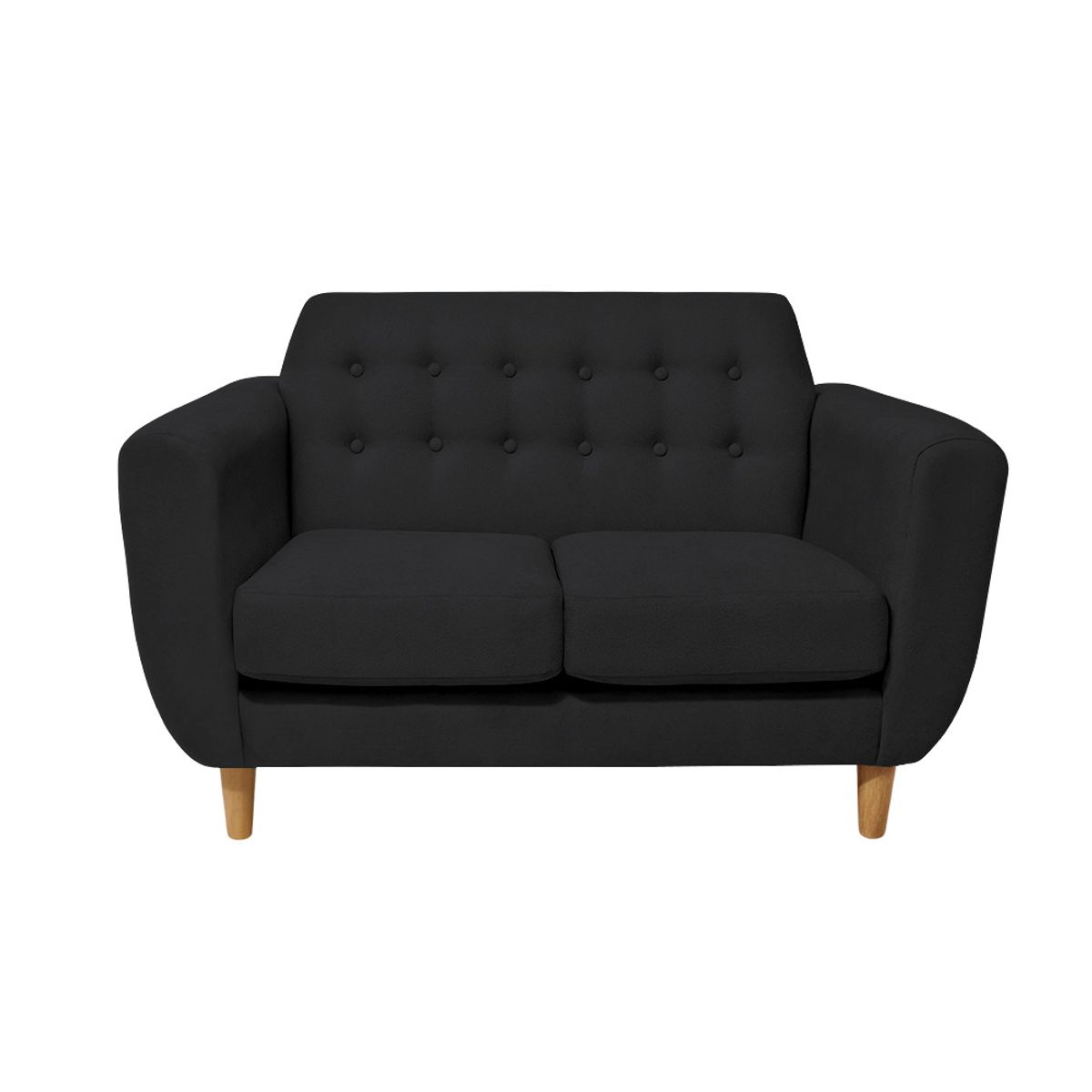 BARAKA HOME - Sofá Vintage Sofía 2 Cuerpos - Negro