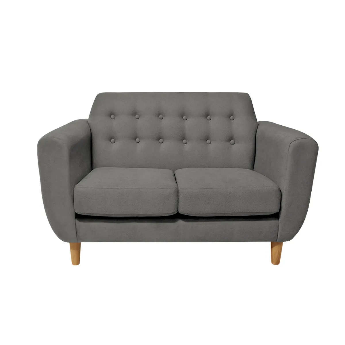 BARAKA HOME - Sofá Vintage Sofía 2 Cuerpos - Gris oscuro