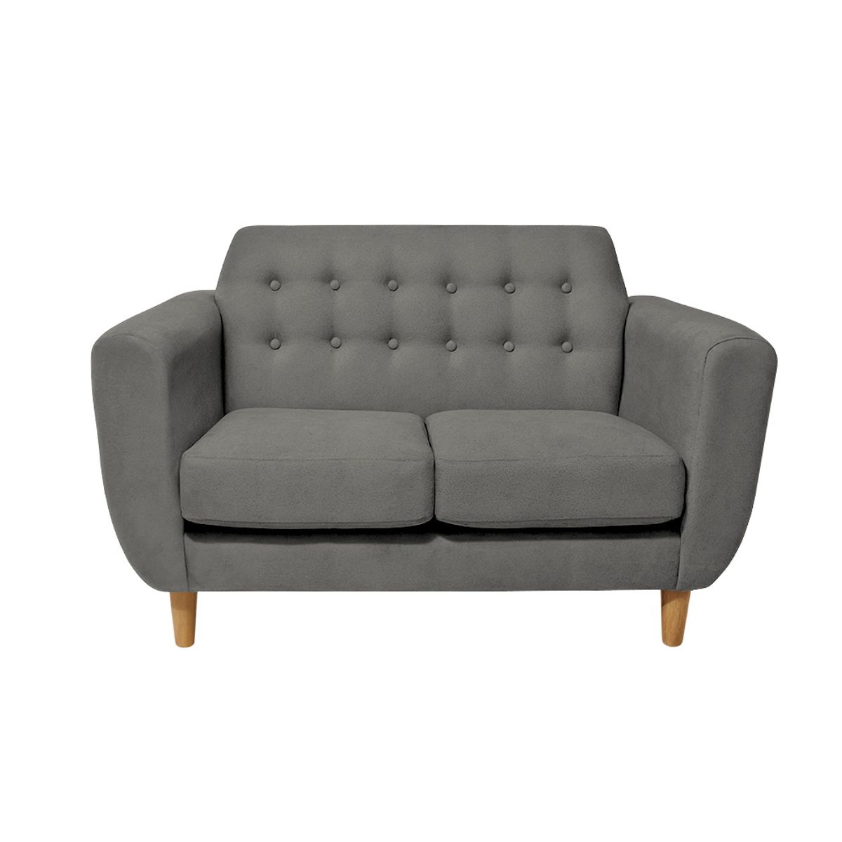 BARAKA HOME - Sofá Vintage Sofía 2 Cuerpos - Gris oscuro