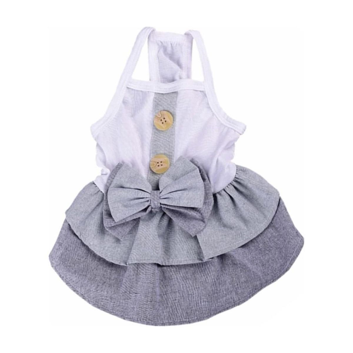 GENERICO - Vestido para Perrito Toy o Gatito - Gris - Gris - M