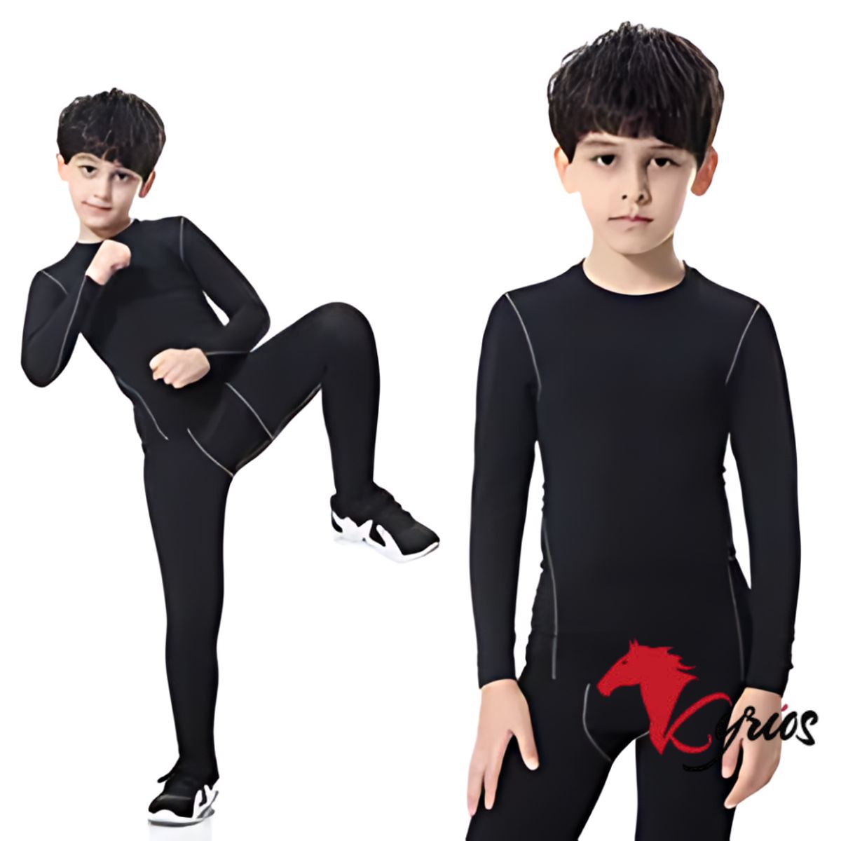 NO LOGO - Pantalón Modelo Leggins Para Niños Color Negro