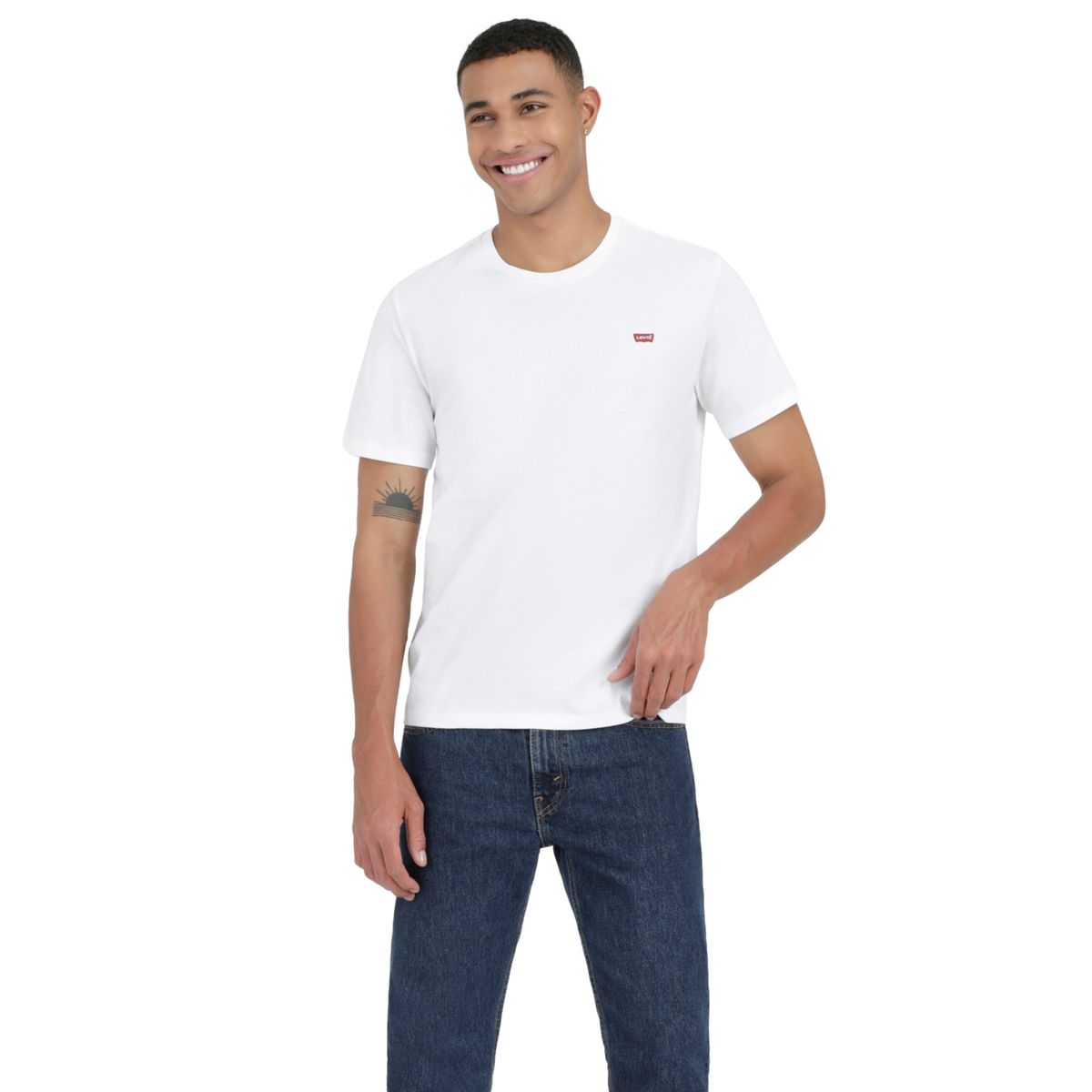 LEVIS - Polo Hombre Cuello Redondo Blanco Levis