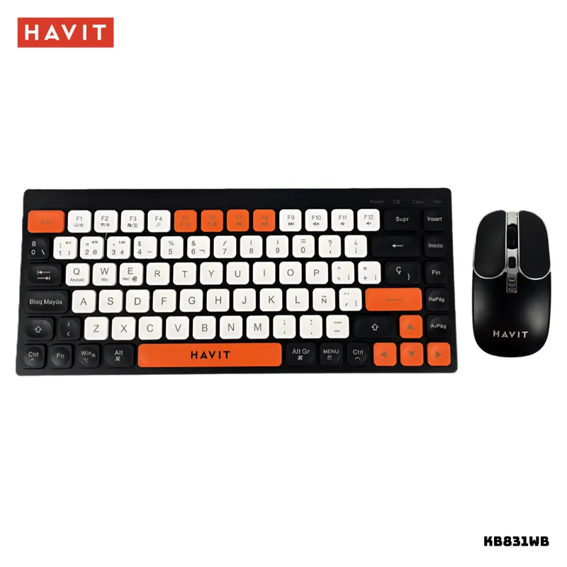 HAVIT - KIT HAVIT TECLADO Y MOUSE INALAMBRICO - KB831WB
