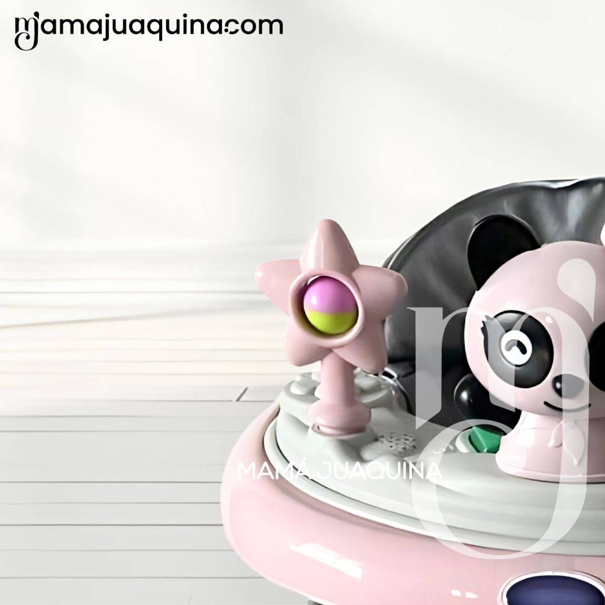 BABY - Andador con Tablero Musical «PANDIWALK» con Bluetooth Pink