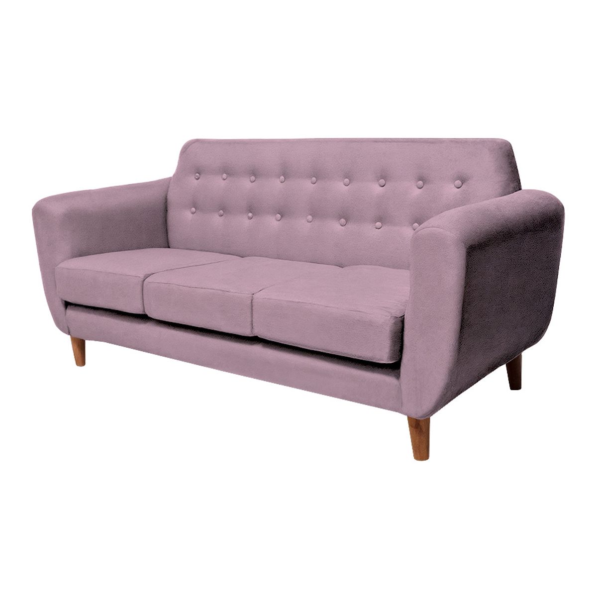 BARAKA HOME - Sofá Vintage Sofía 3 Cuerpos - Rosado