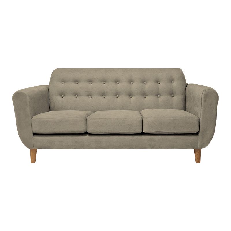BARAKA HOME - Sofá Vintage Sofía 3 Cuerpos - Beige claro