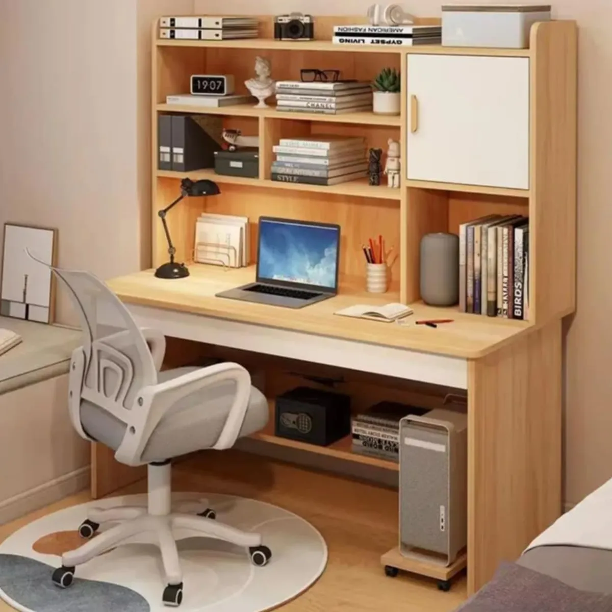 GENERICO - Mesa de Escritorio Vintage Librero Mueble de Madera Hogar Habitación