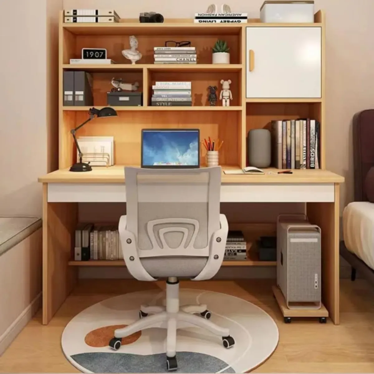 GENERICO - Mesa de Escritorio Vintage Librero Mueble de Madera Hogar Habitación