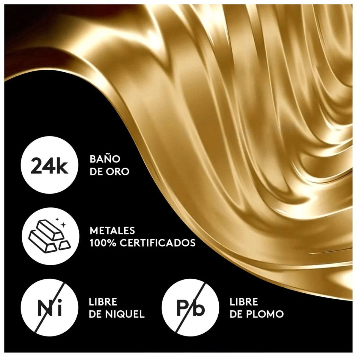 ESIKA - Aretes Cristal Azul para dama - Dorado