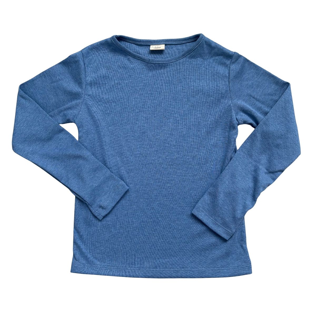 RED CARROT - Polo unisex niño manga larga algodon azul jaspeado