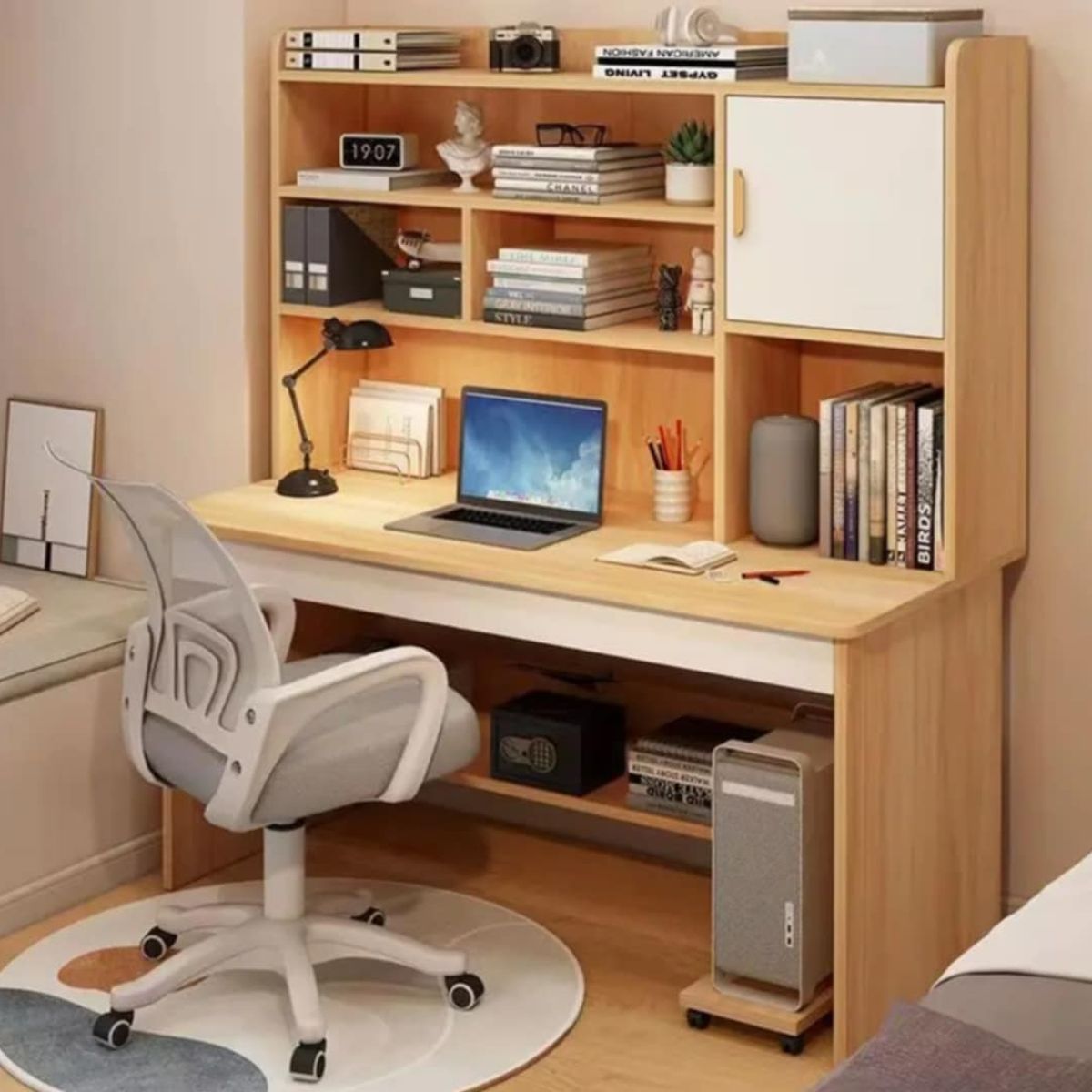 GENERICO - Mesa de Escritorio Vintage Librero Mueble de Madera Hogar Habitación