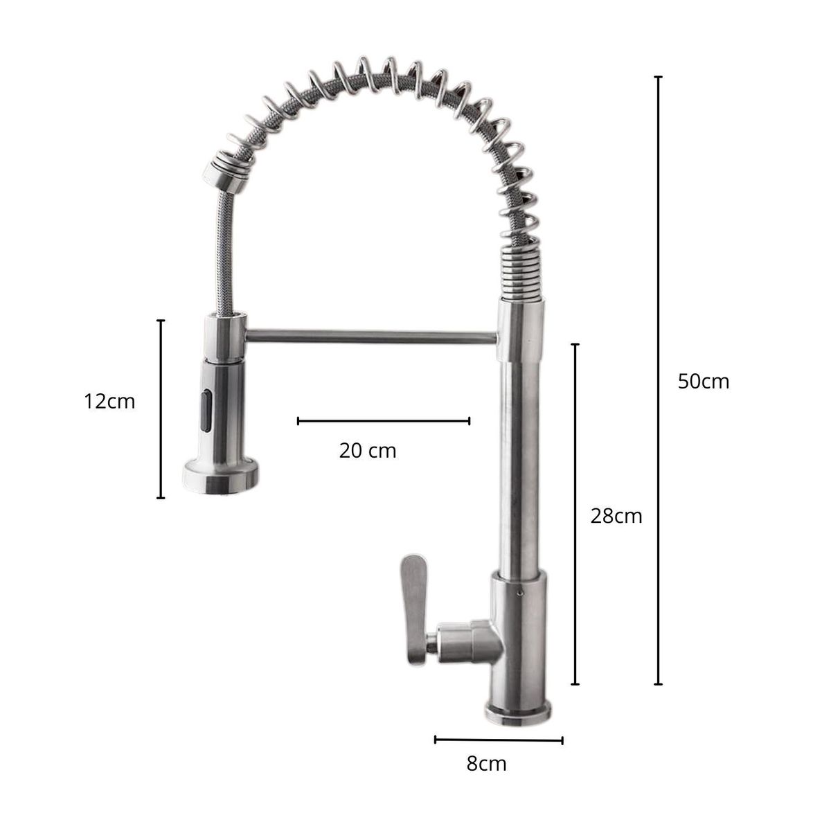 VALMAX - Llave caño flexible para mueble premiun Valmax
