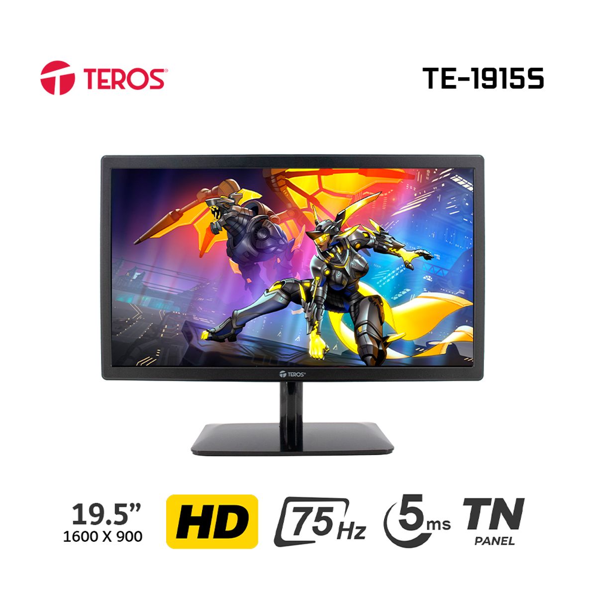 TEROS - Monitor TEROS TE-1915S, 19.5" TN, 75Hz, 5 ms, HDMI/VGA