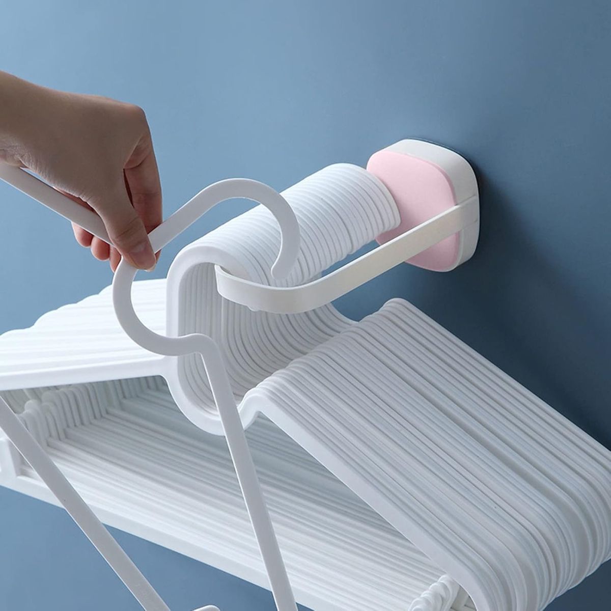 ELMEJORPRECIO - Set de 2 Colgadores para Ganchos de Ropa Adhesivo