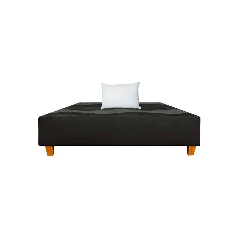 GENERICO - Box tarima reforzado+ almohada - Negro 15 plz Inc Almohada