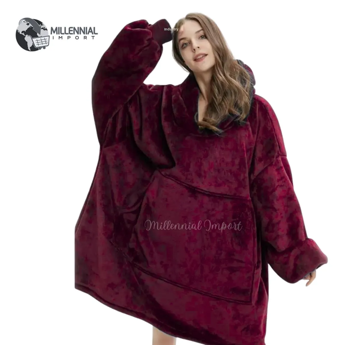 GENERICO - Huggle Hoddie Polerones Unisex Oversize Capucha Interior Peluche