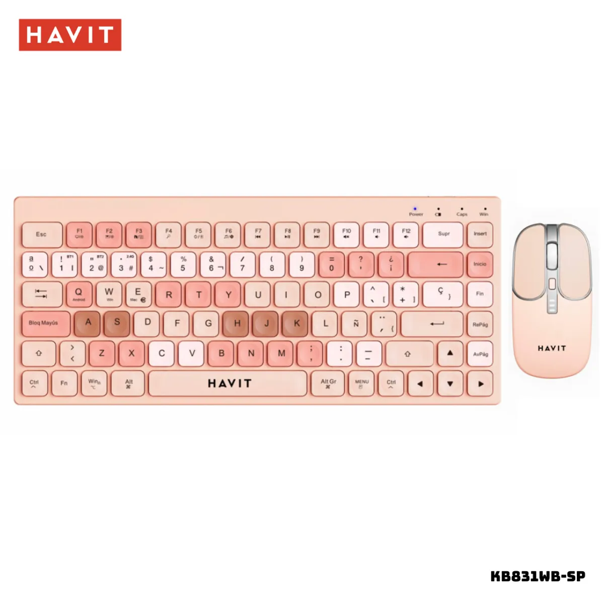 HAVIT - KIT HAVIT TECLADO Y MOUSE INALAMBRICO - KB831WB-SP