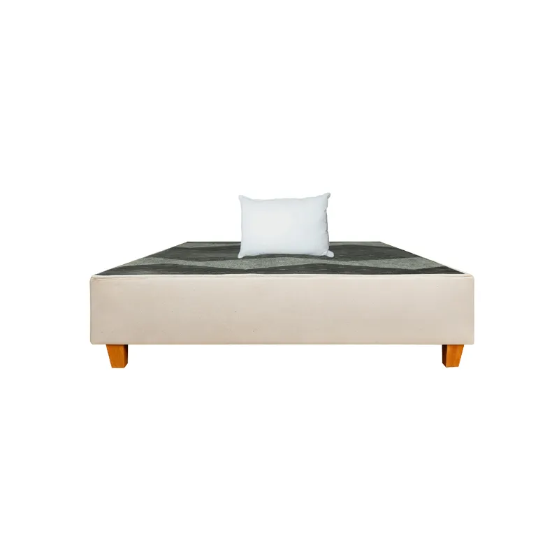 GENERICO - Box tarima reforzado+ almohada -color Beige claro - 2 plz