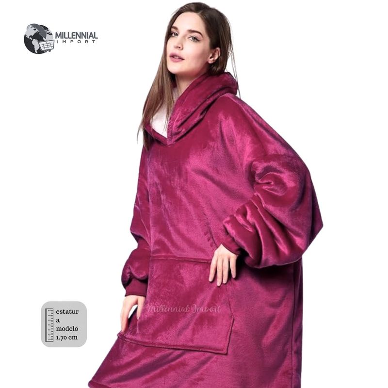 GENERICO - Polerón Calentador Adulto - Huggle Hoddie Oversize